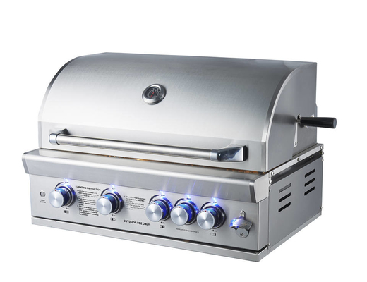 أسود بورسلين مينا CSA Garden Gas Grill OEM مدمج في شواية غاز شواء