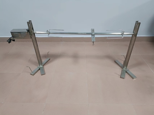 30kgs CSA الشواء يبصقون المحمص في الهواء الطلق يبصقون المشواة شواء مع عجلات قابلة للقفل