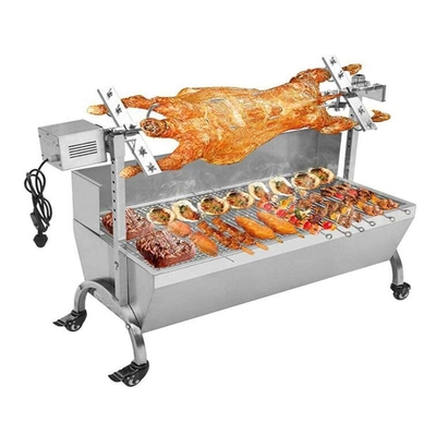 CSA Spit Roast Gas Bbq Charcoal BBQ Lamb Pig Gas Bbq مع مبصقة المحمصة